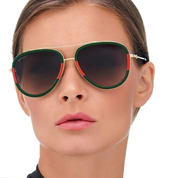 Gucci - Aviator Sunglasses GG0062S - Picture 1 of 14